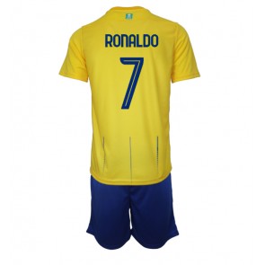 Al-Nassr Cristiano Ronaldo #7 Dětské Domácí dres komplet 2023-24 Krátký Rukáv (+ trenýrky)